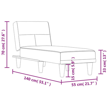 Chaise Longue in Tessuto Nero - homemem39