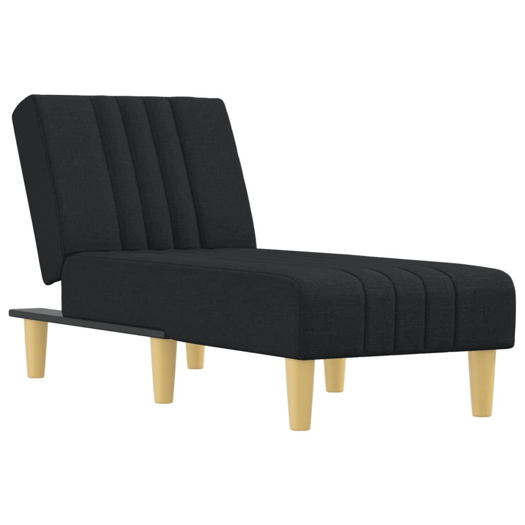 Chaise Longue in Tessuto Nero - homemem39