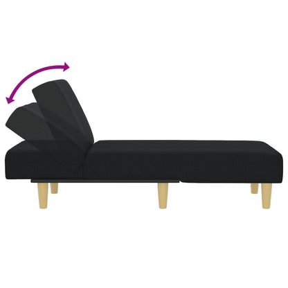 Chaise Longue in Tessuto Nero - homemem39