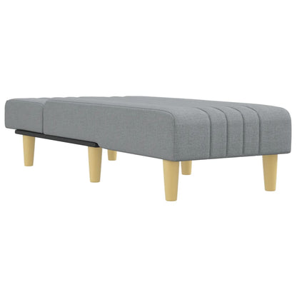 Chaise Longue in Tessuto Grigio Chiaro