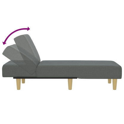 Chaise Longue in Tessuto Grigio Scuro