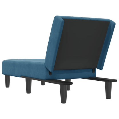 Chaise Longue in Velluto Blu