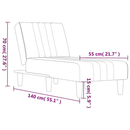 Chaise Longue in Velluto Verde Scuro