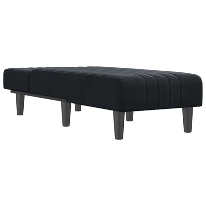 Chaise Longue in Velluto Nero