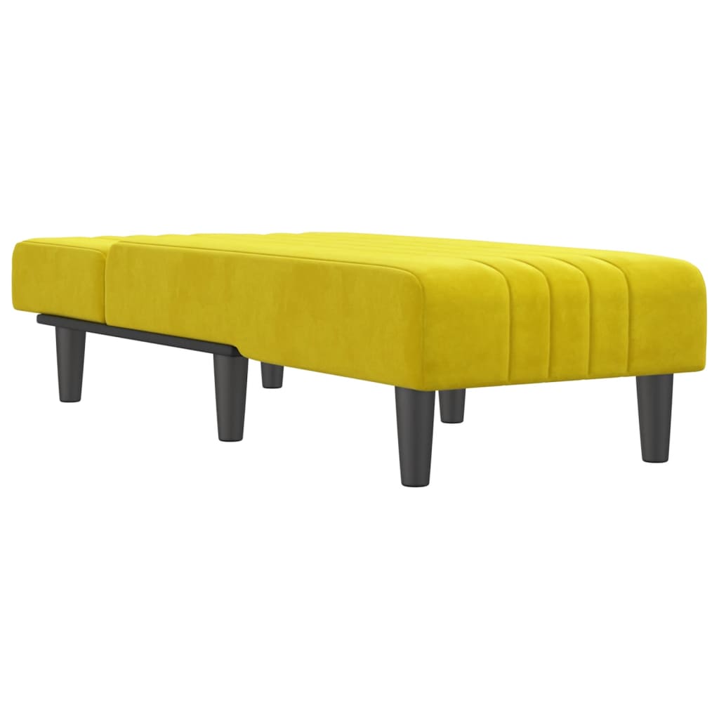 Chaise Longue in Velluto Giallo - homemem39