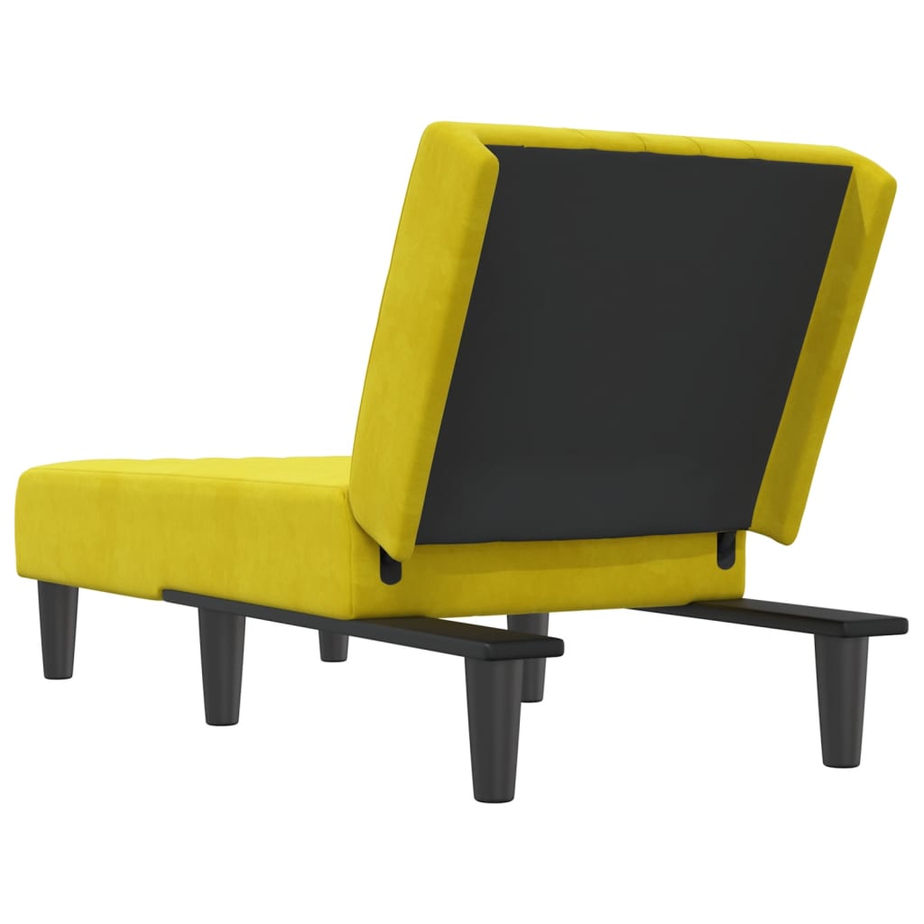 Chaise Longue in Velluto Giallo