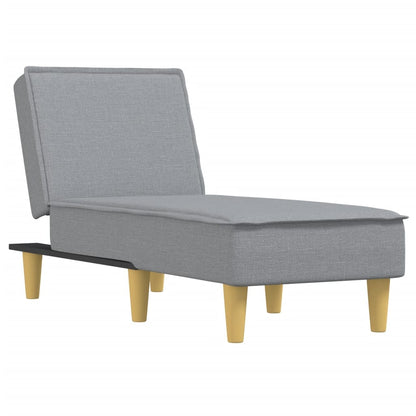 Chaise Longue in Tessuto Grigio Chiaro