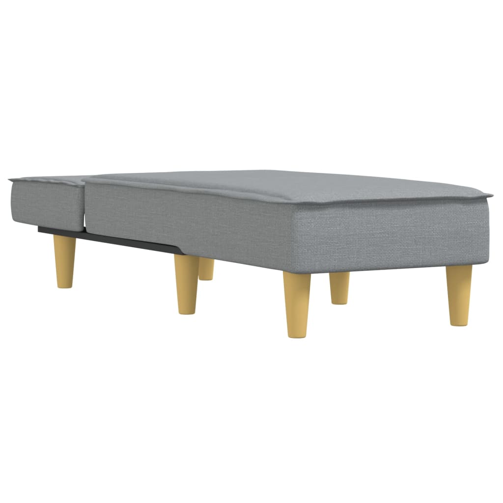 Chaise Longue in Tessuto Grigio Chiaro