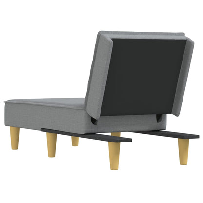 Chaise Longue in Tessuto Grigio Chiaro - homemem39