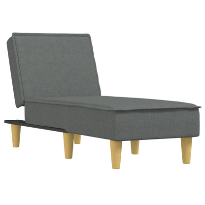 Chaise Longue in Tessuto Grigio Scuro - homemem39
