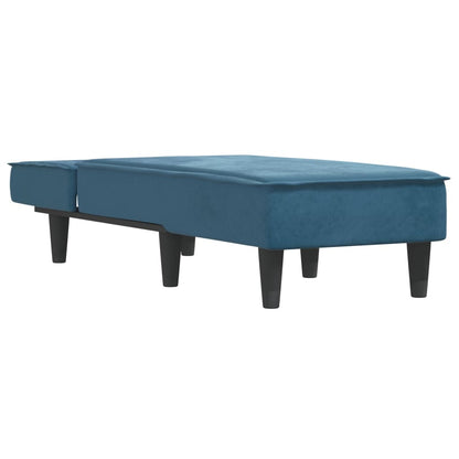 Chaise Longue in Velluto Blu