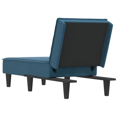 Chaise Longue in Velluto Blu - homemem39