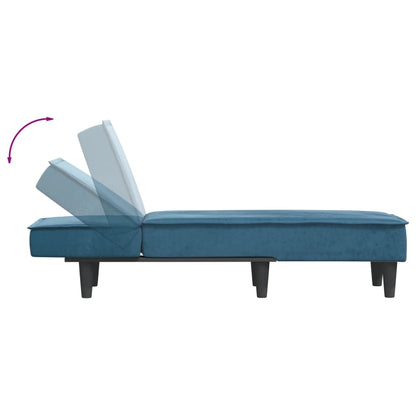 Chaise Longue in Velluto Blu - homemem39