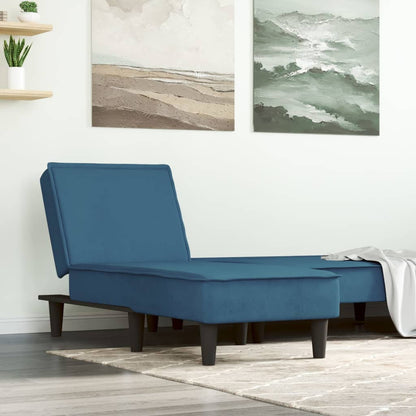 Chaise Longue in Velluto Blu - homemem39