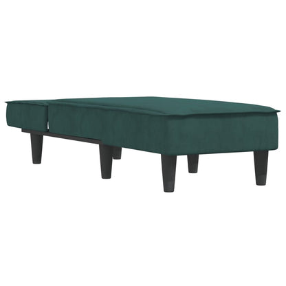 Chaise Longue in Velluto Verde Scuro - homemem39