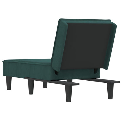 Chaise Longue in Velluto Verde Scuro - homemem39