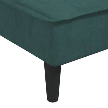 Chaise Longue in Velluto Verde Scuro - homemem39