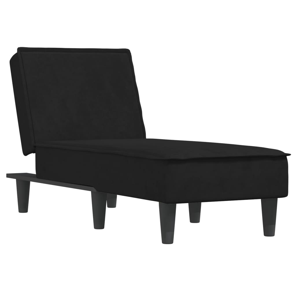 Chaise Longue in Velluto Nero - homemem39