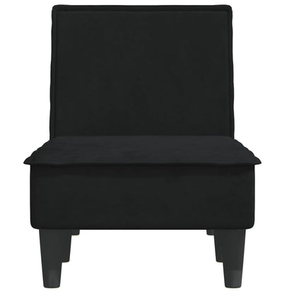 Chaise Longue in Velluto Nero - homemem39