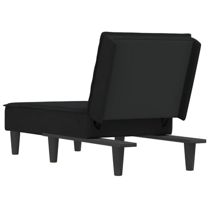 Chaise Longue in Velluto Nero - homemem39