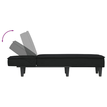 Chaise Longue in Velluto Nero - homemem39