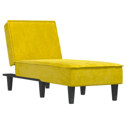 Chaise Longue in Velluto Giallo - homemem39