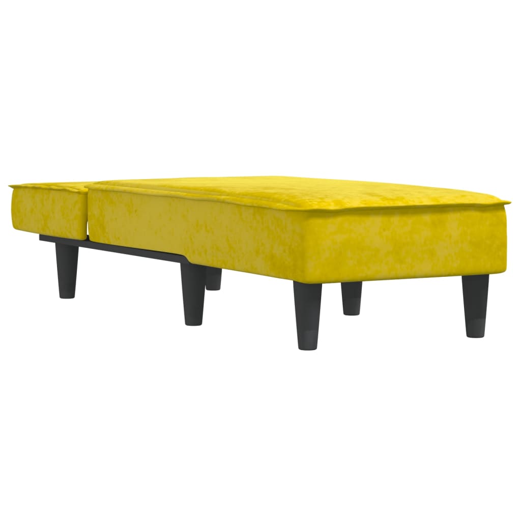 Chaise Longue in Velluto Giallo - homemem39