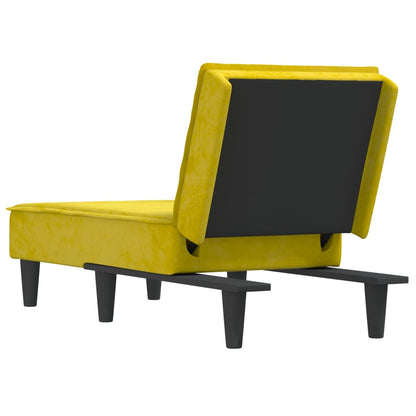 Chaise Longue in Velluto Giallo - homemem39