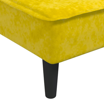 Chaise Longue in Velluto Giallo - homemem39