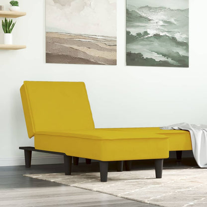 Chaise Longue in Velluto Giallo - homemem39