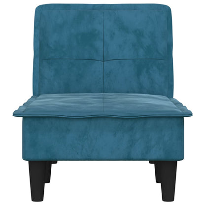 Chaise Longue in Velluto Blu - homemem39