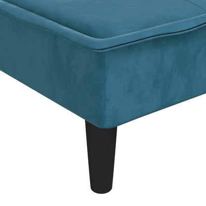 Chaise Longue in Velluto Blu - homemem39