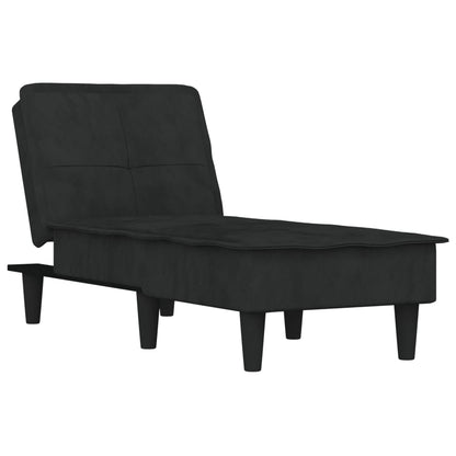 Chaise Longue in Velluto Nero - homemem39