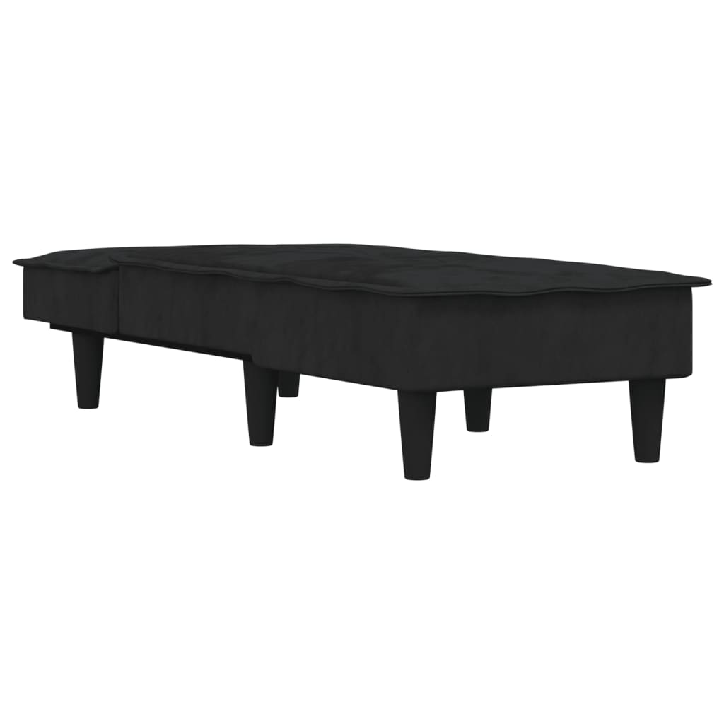 Chaise Longue in Velluto Nero - homemem39