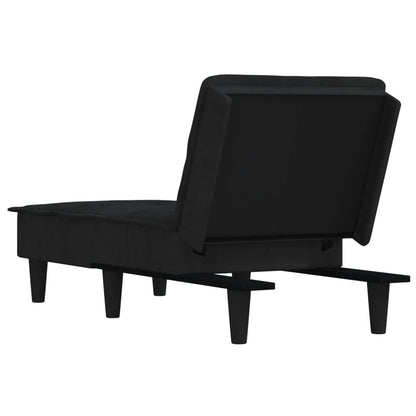 Chaise Longue in Velluto Nero - homemem39