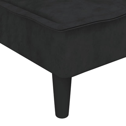 Chaise Longue in Velluto Nero - homemem39