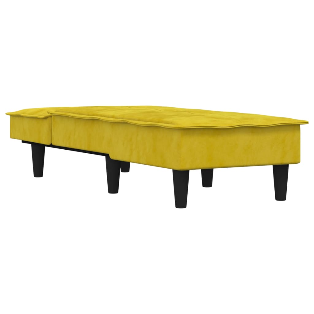 Chaise Longue in Velluto Giallo