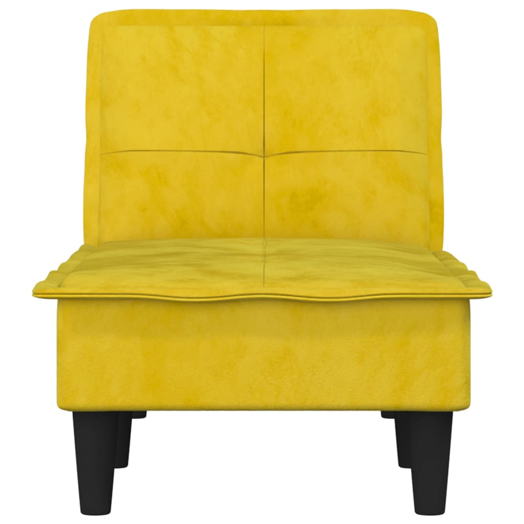 Chaise Longue in Velluto Giallo