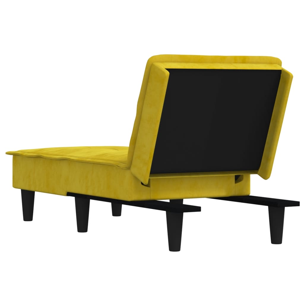 Chaise Longue in Velluto Giallo - homemem39