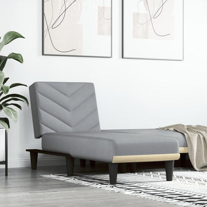 Chaise Longue in Tessuto Grigio Chiaro