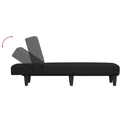 Chaise Longue in Tessuto Nero - homemem39