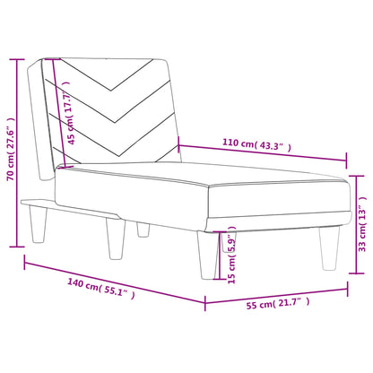 Chaise Longue in Tessuto Nero - homemem39