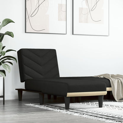 Chaise Longue in Tessuto Nero - homemem39