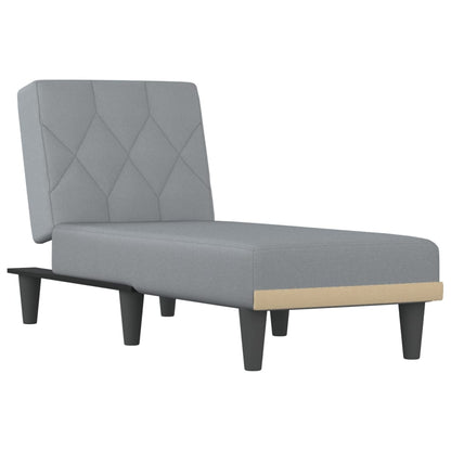 Chaise Longue in Tessuto Grigio Chiaro - homemem39