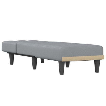 Chaise Longue in Tessuto Grigio Chiaro - homemem39