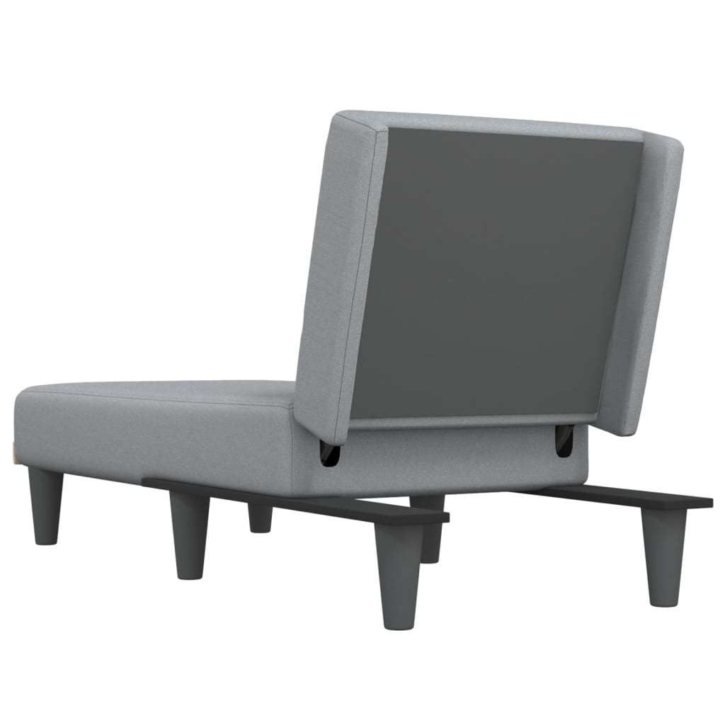 Chaise Longue in Tessuto Grigio Chiaro - homemem39