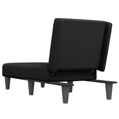 Chaise Longue in Tessuto Nero