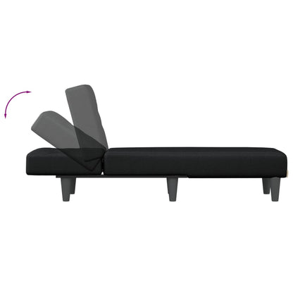 Chaise Longue in Tessuto Nero