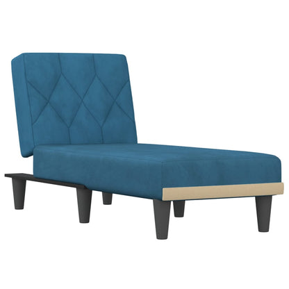 Chaise Longue in Velluto Blu