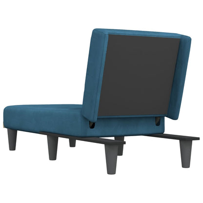 Chaise Longue in Velluto Blu